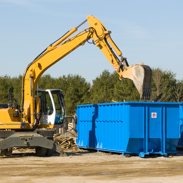 what size residential dumpster rentals are available in Bolivar